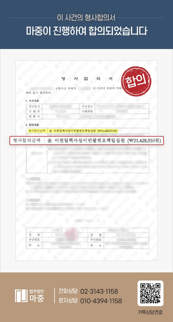 음주운전 뺑소니로 인한 사망사고 / 보험,형사합의 1억 7000만원 성공